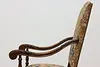 Unicorn Needlepoint Petit Point Antique Hall Chair (9)