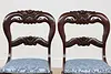 Set of 4 Victorian Vintage Carved Mahogany Dining Chairs (10)