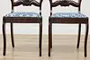 Set of 4 Victorian Vintage Carved Mahogany Dining Chairs (11)