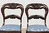 Set of 4 Victorian Vintage Carved Mahogany Dining Chairs (4)