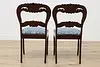 Set of 4 Victorian Vintage Carved Mahogany Dining Chairs (7)