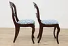 Set of 4 Victorian Vintage Carved Mahogany Dining Chairs (8)