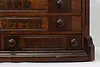 Merrick Antique Victorian Oak Spool Cabinet or Jewelry Chest (10)