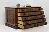 Merrick Antique Victorian Oak Spool Cabinet or Jewelry Chest (3)