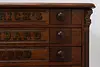 Merrick Antique Victorian Oak Spool Cabinet or Jewelry Chest (8)