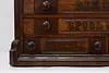 Merrick Antique Victorian Oak Spool Cabinet or Jewelry Chest (9)