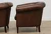 Pair of Art Deco Vintage Sheep Leather Club or Office Chairs (12)