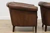 Pair of Art Deco Vintage Sheep Leather Club or Office Chairs (17)