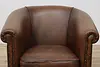 Pair of Art Deco Vintage Sheep Leather Club or Office Chairs (4)