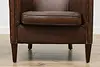 Pair of Art Deco Vintage Sheep Leather Club or Office Chairs (8)