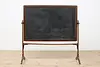 Schoolhouse Antique Oak Chalk or Black Board & Stand, Weber (11)