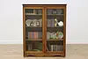 Victorian Antique Oak Office Library or Office Bookcase (2)