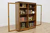 Victorian Antique Oak Office Library or Office Bookcase (3)