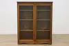 Victorian Antique Oak Office Library or Office Bookcase (7)