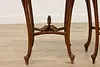 Pair French Vintage Rosewood & Marquetry Entry Hall Tables (10)