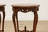 Pair French Vintage Rosewood & Marquetry Entry Hall Tables (14)