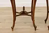 Pair French Vintage Rosewood & Marquetry Entry Hall Tables (15)