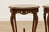 Pair French Vintage Rosewood & Marquetry Entry Hall Tables (18)