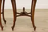 Pair French Vintage Rosewood & Marquetry Entry Hall Tables (21)