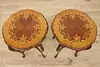 Pair French Vintage Rosewood & Marquetry Entry Hall Tables (22)