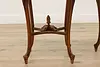 Pair French Vintage Rosewood & Marquetry Entry Hall Tables (5)