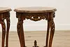 Pair French Vintage Rosewood & Marquetry Entry Hall Tables (9)