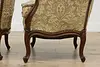 Pair of Vintage French Carved Walnut Fireplace Chairs (11)