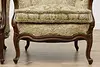 Pair of Vintage French Carved Walnut Fireplace Chairs (6)