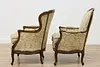 Pair of Vintage French Carved Walnut Fireplace Chairs (7)