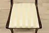 Set of 4 Traditional Vintage Birch Dining Chairs, New Fabric (12)