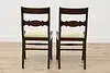 Set of 4 Traditional Vintage Birch Dining Chairs, New Fabric (5)