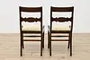 Set of 4 Traditional Vintage Birch Dining Chairs, New Fabric (9)