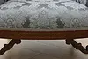 French Antique Walnut Marquetry Library Chair New Upholstery (16)