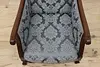 French Antique Walnut Marquetry Library Chair New Upholstery (5)