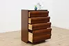 Midcentury Modern Vintage Walnut Tall Chest or Dresser (3)