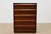 Midcentury Modern Vintage Walnut Tall Chest or Dresser (6)