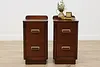 Pair Midcentury Modern Vintage Walnut Nightstands End Tables (2)