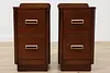 Pair Midcentury Modern Vintage Walnut Nightstands End Tables (6)