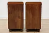 Pair Midcentury Modern Vintage Walnut Nightstands End Tables (8)