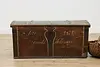 Norwegian Rosemaling Antique 1874 Pine Dowry Chest or Trunk (2)