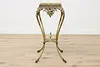 Victorian Antique Onyx & Brass Pedestal or Plant Stand (14)