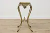 Victorian Antique Onyx & Brass Pedestal or Plant Stand (7)