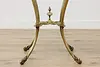 Victorian Antique Onyx & Brass Pedestal or Plant Stand (9)