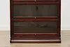 Arts & Crafts Antique Lawyer 4 Stack Office Bookcase, GRM (9)