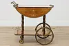 Italian Marquetry Vintage Rolling Bar, Tea or Dessert Cart (13)