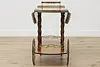 Italian Marquetry Vintage Rolling Bar, Tea or Dessert Cart (14)