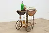 Italian Marquetry Vintage Rolling Bar, Tea or Dessert Cart (2)