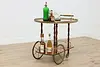 Italian Marquetry Vintage Rolling Bar, Tea or Dessert Cart (3)