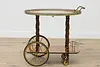 Italian Marquetry Vintage Rolling Bar, Tea or Dessert Cart (5)