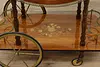 Italian Marquetry Vintage Rolling Bar, Tea or Dessert Cart (8)